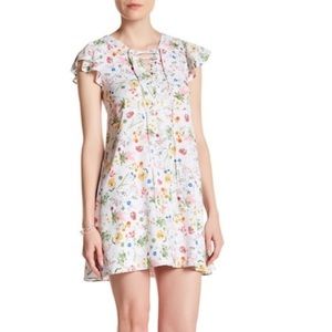Cece Cynthia Steffe Brea lace up botanical dress